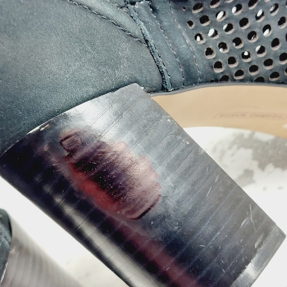 Vince Camuto Katnina Black Nubuck Leather Bootie Sandal Shootie M725 - Picture 12 of 13